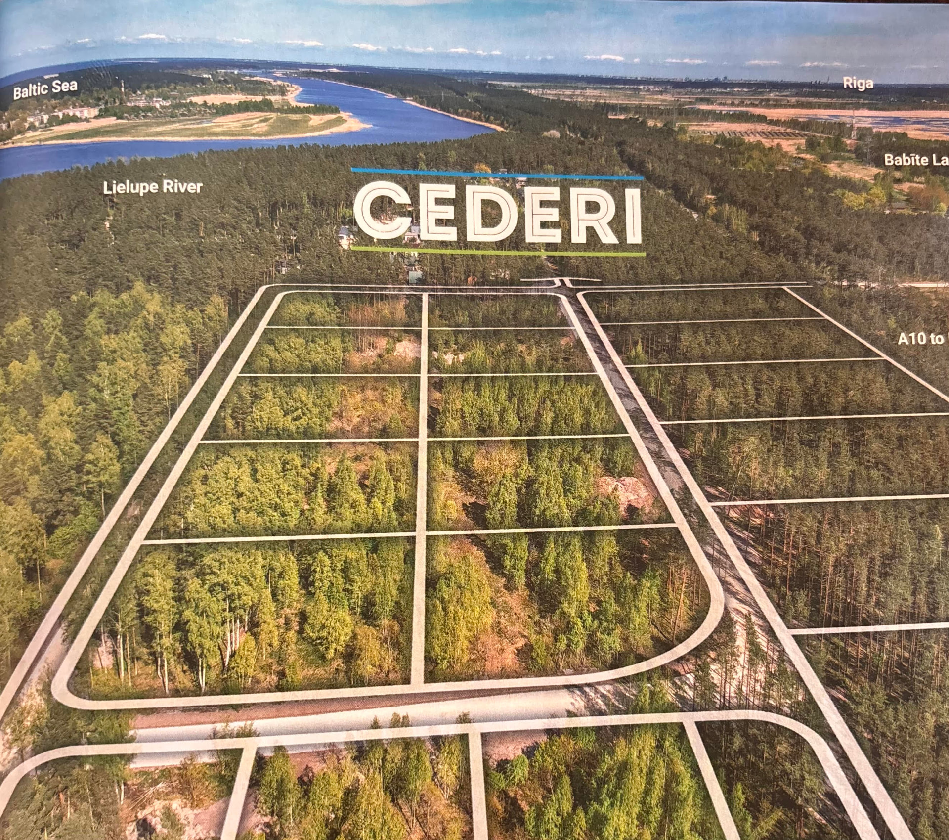 CEDERI residential land plots advertisement — Jurmala development opportunity